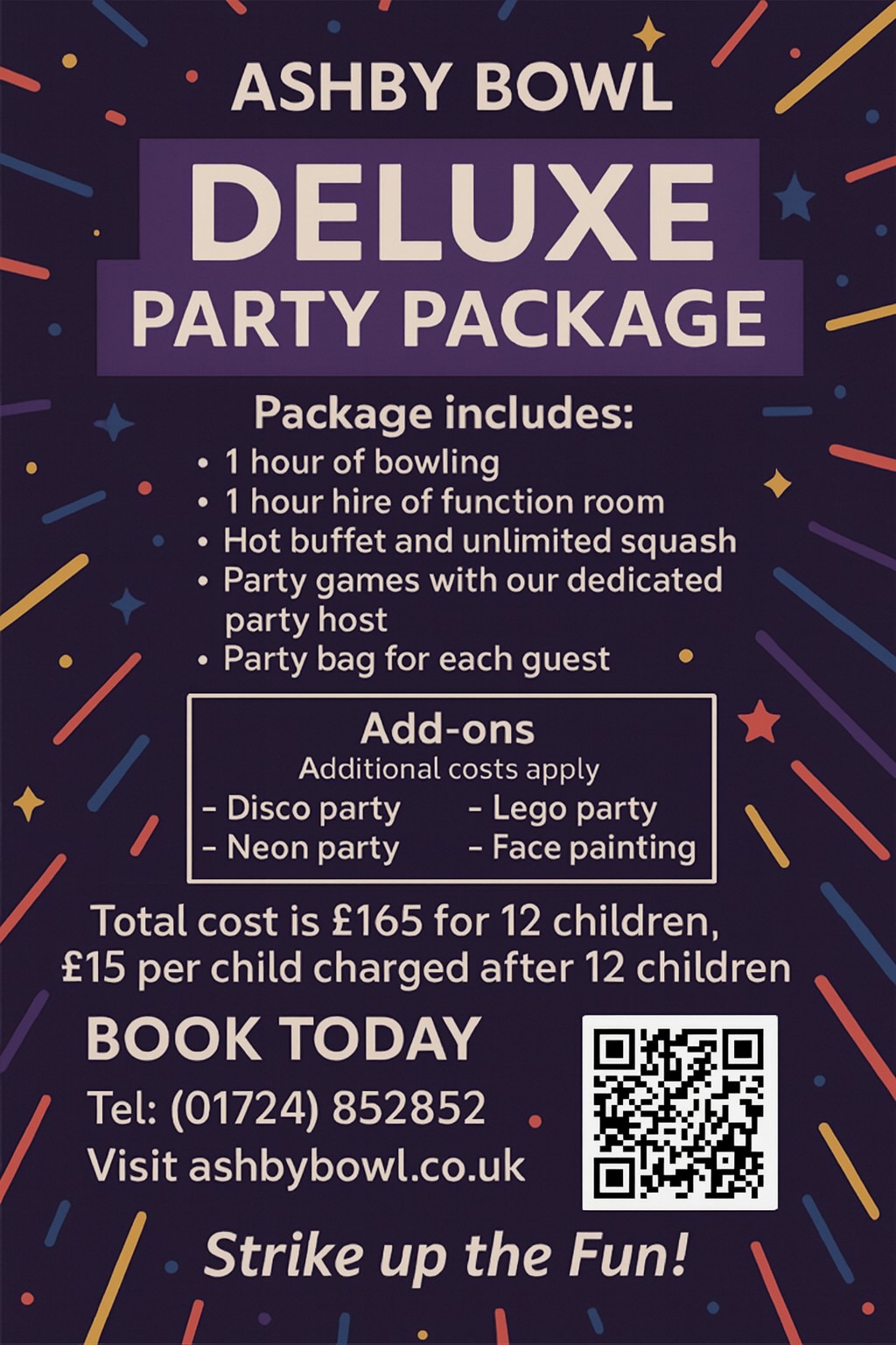 Ashby Bowl Deluxe Party Package Poster